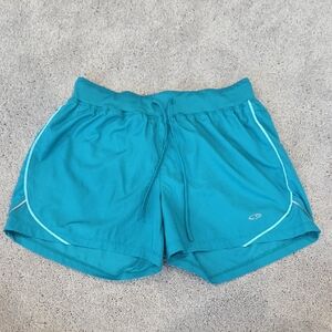 Champion Teal Women's Athletic Shorts with Drawstring Size S